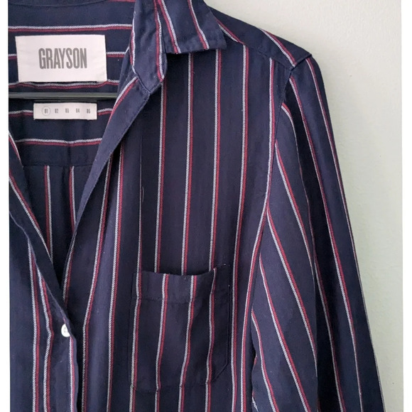 Frank & Eileen Grayson The Hero Striped Liquid Flannel - Picture 4 of 9